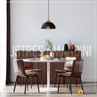 Lustre Luminária Pendente Modelo Meia Bola Na Cor Preto Cobre