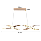 Lustre Luminaria Pendente Molecular Dna 76w Led Luxo Espiral