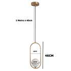 Lustre Luminaria Pendente Oval Globo E27 Teto Moderno Recepça