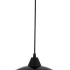Lustre Luminária Pendente Retro Chapéu Facilux Preto Fl