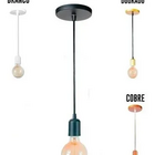 Lustre Luminária Pendente Soquete Retro Hangar One Cobre