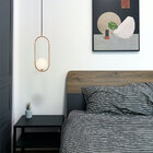 Lustre Luminaria Pendente Teto Oval Globo E27 Decoraçao Sala