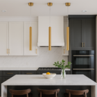 Lustre Luminária Pendente Tubo Tubeto Dourado Brilhante 40cm