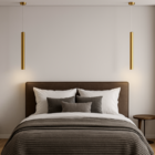 Lustre Luminária Pendente Tubo Tubeto Dourado Brilhante 40cm