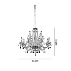 Lustre Luminária Pendente Tyene Rose e Transparente para 12 L