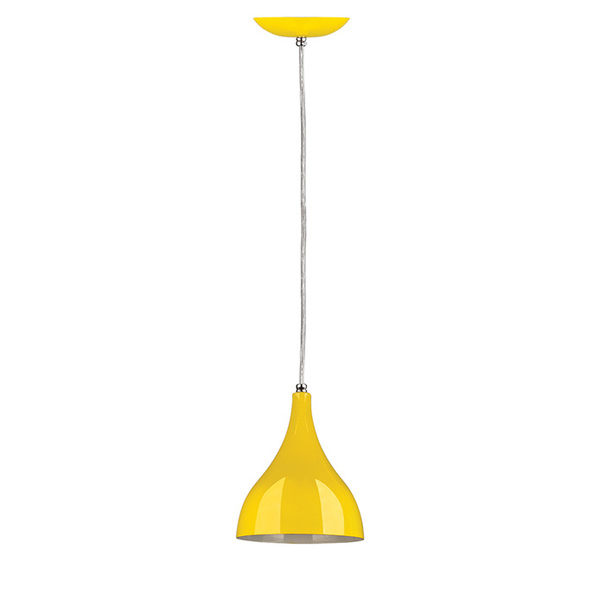 Lustre Luminária Pendente Unik Gota - Amarelo - Soquete E27 -