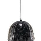 Lustre Luminária Pendente Utron Junco Taça Rústico 45cm - Mar