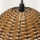 Lustre Luminária Pendente Utron Junco Taça Rústico 45cm - Moc