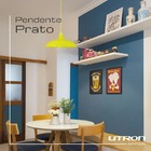 Lustre Luminária Pendente Utron Prato Bedd Estilo Retrô 32cm