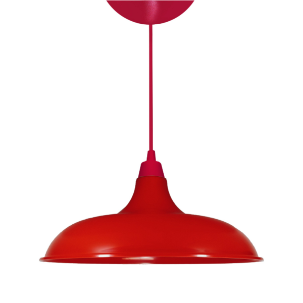 Lustre Luminária Pendente Utron Prato Bedd Estilo Retrô 32cm