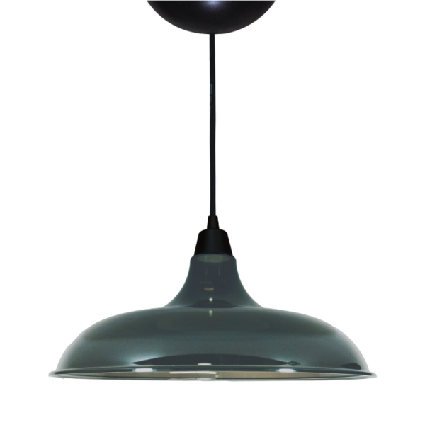 Lustre Luminária Pendente Utron Prato Fumê Bedd Estilo Retrô