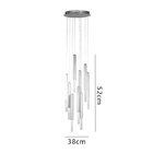 Lustre Luminária Pendente Vita Dourado e Transparente com LED