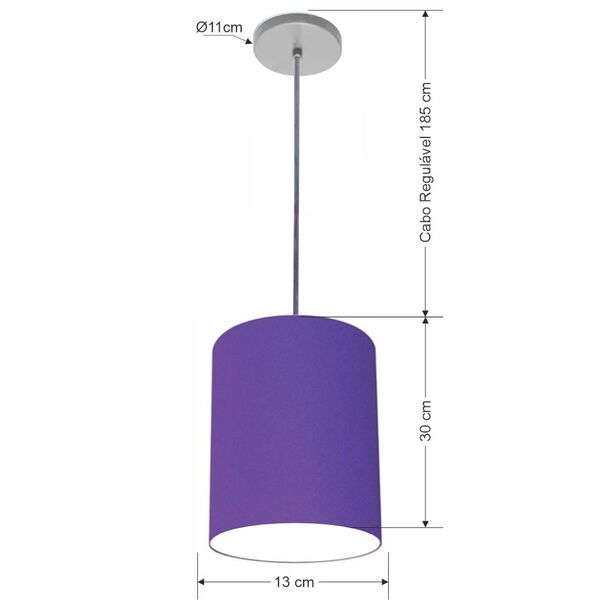 Lustre Luminária Pendente Vivare Free Lux Pe-4102cz Cúpula Em