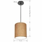 Lustre Luminária Pendente Vivare Free Lux Pe-4103pr Cúpula Em