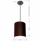 Lustre Luminária Pendente Vivare Free Lux Pe-4103pr Cúpula Em