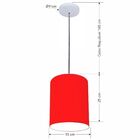 Lustre Luminária Pendente Vivare Free Lux Pe-4104br Cúpula Em