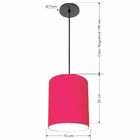 Lustre Luminária Pendente Vivare Free Lux Pe-4104pr Cúpula Em