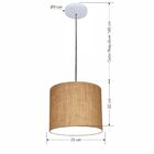 Lustre Luminária Pendente Vivare Free Lux Pe-4105br Cúpula Em