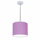 Lustre Luminária Pendente Vivare Free Lux Pe-4105br Cúpula Em