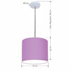 Lustre Luminária Pendente Vivare Free Lux Pe-4105br Cúpula Em