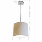 Lustre Luminária Pendente Vivare Free Lux Pe-4105cz Cúpula Em