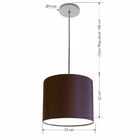 Lustre Luminária Pendente Vivare Free Lux Pe-4105cz Cúpula Em