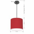 Lustre Luminária Pendente Vivare Free Lux Pe-4105pr Cúpula Em