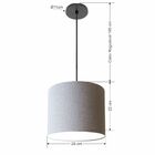 Lustre Luminária Pendente Vivare Free Lux Pe-4105pr Cúpula Em