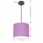 Lustre Luminária Pendente Vivare Free Lux Pe-4105pr Cúpula Em