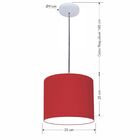 Lustre Luminária Pendente Vivare Free Lux Pe-4106br Cúpula Em