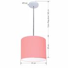 Lustre Luminária Pendente Vivare Free Lux Pe-4106br Cúpula Em