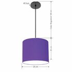 Lustre Luminária Pendente Vivare Free Lux Pe-4106pr Cúpula Em