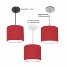 Lustre Luminária Pendente Vivare Free Lux Pe-4106pr Cúpula Em