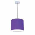 Lustre Luminária Pendente Vivare Free Lux Pe-4107br Cúpula Em