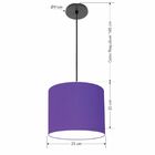 Lustre Luminária Pendente Vivare Free Lux Pe-4107pr Cúpula Em