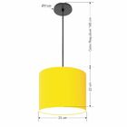 Lustre Luminária Pendente Vivare Free Lux Pe-4107pr Cúpula Em