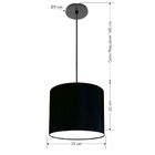 Lustre Luminária Pendente Vivare Free Lux Pe-4107pr Cúpula Em