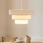 Lustre Luminária Pendente Vivare Pe-4108-br Cúpula Em Tecido