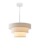 Lustre Luminária Pendente Vivare Pe-4108-br Cúpula Em Tecido