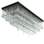 Lustre Luminária Queops Retangular 60x25 Cm Preto