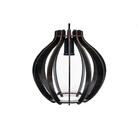 Lustre Luminária Redondo Pendente Madeira Mdf 21x22 Cm Cor Ta