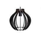 Lustre Luminária Redondo Pendente Madeira Mdf 21x22 Cm Cor Ta