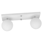 Lustre Luminária Retangular Duplo Branco Orby Bolinha