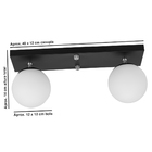 Lustre Luminária Retangular Duplo Cobre Orby Bolinha