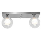 Lustre Luminária Retangular Duplo Escovado Harmony Bolinha