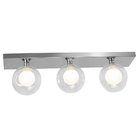Lustre Luminária Retangular Triplo Escovado Harmony Bolinha