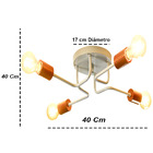 Lustre Luminária Sputnik Aranha 4 Braços Quarto Sala Cozinha