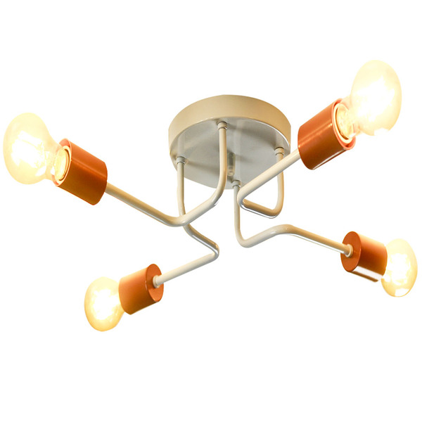 Lustre Luminária Sputnik Aranha 4 Braços Quarto Sala Cozinha