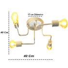 Lustre Luminária Sputnik Aranha 4 Braços Quarto Sala Cozinha