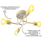 Lustre Luminária Sputnik Aranha 4 Braços Quarto Sala Cozinha